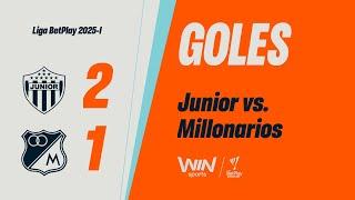 Junior vs. Millonarios (goles) | Liga BetPlay Dimayor 2025-I | Fecha 8