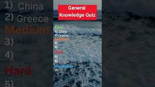 General Knowledge quiz (Global edition)