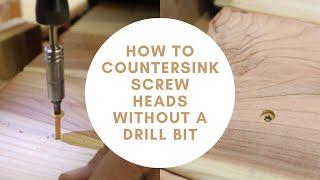 How to countersink a screw head without using a drill bit: building a DIY raised garden bed