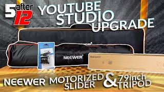 YouTube Studio Upgrade:  Neewer Motorized Slider & 79 inch Tripod