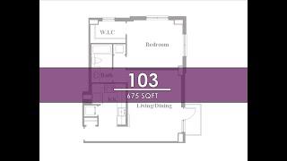 Apartment 103 (675 SqFt) Furnished