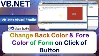 P10 | Windows Application to Change Back Color and Fore Color of Form on Click of Button