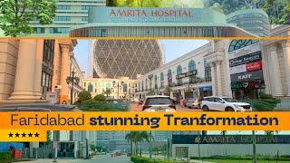 New India: Faridabad's Stunning Transformation | From Amrita Hospital to Omaxe World Street!