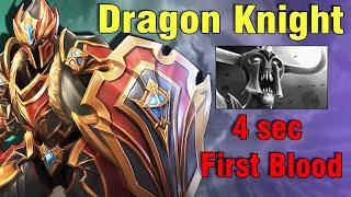 Dragon Knight First Blood in 4 Seconds! | 7.37c Dota 2