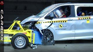 Ford Tourneo Custom   Euro NCAP 2024 Results   standard equipment 3 stars and with safety pack 4