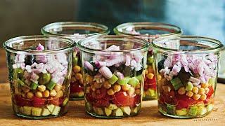 HEALTHY RECIPES | Quick & Delicious Chickpea Salad Jars |Meal Prep Ideas for the Week