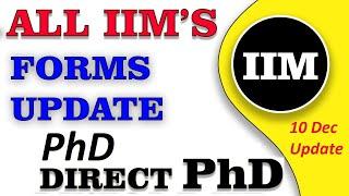 Admission in IIM through GATE GRE CAT NET GMAT | PhD Direct PhD FPM | Winter Admission 2021-22