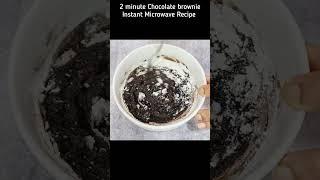 2 Minute Chocolate Brownie Eggless | Instant Microwave Recipe | Recipe for Christmas | #shorts