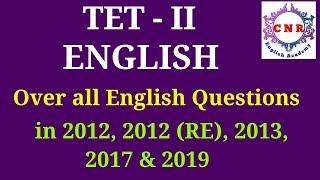 TET Paper II English Previous year Question Papers