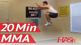 20 Minute MMA Training Workouts - HASfit Mixed Martial Arts Workout - UFC Training Exercises