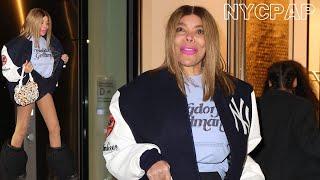 Wendy Williams greeted by her camera crew as she arrives to completebody in NYC