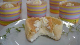 Vanilla Chiffon Cupcakes with Vanilla Cream | How to Make Chiffon Cupcakes