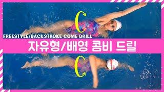 combination drills/freestyle/backstroke/자유형 배영 콤비/부분훈련/부드러운수영