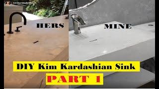 DIY Concrete Sink & Countertop PART 1 - Small Bathroom Renovation/Remodel - Kim Kardashian Sink