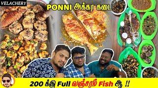 என்ன டா இது 200 RS ku full Vanjaram Fish fry | அட்டகாசமான கடல் மீன் சாப்பிட Ponni Akka Kadai