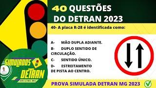 Questões da prova teorica detran 2023, prova do detran 2023, #mgsimuladosdetran2023 #detranmg2023