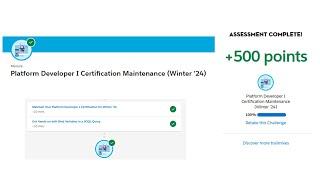 Platform Developer I #Certification #Maintenance| Pd1 Winter 24 | #Salesforce #Trailhead