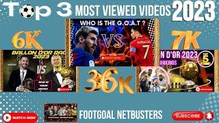 Unveiling FootGoal Netbusters' Top 3 Most Viewed Videos in 2023: Ronaldo vs Messi, Ballon d'Or 2023