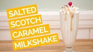 Salted Caramel Milkshake with Scotch Whiskey, Malt