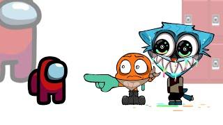 Mini Crewmate Kills Gumball The "Joy" Characters | Among Us