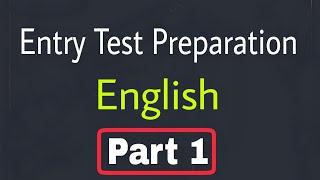 Entry Test Preparation 2024||English Mcqs For Entry Test||Part 1