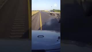 FREAK ACCIDENT CAUGHT ON DASH CAMERA