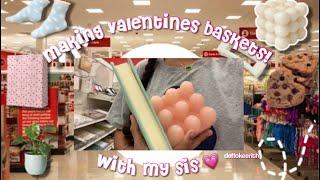 MAKING VALENTINES DAY BASKETS WITH MY SISTER  || deffokeerith