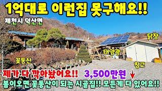 733. 1억대 싼집!! 제천시 덕산면 각종 과실수와 넓은텃밭 태양광완료!! 전원주택 단독주택 제천부동산 영월부동산 주택매매 시골집급매 촌집매매 귀농귀촌 제천전원주택