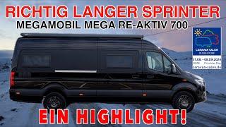 So geht das HYMER! 7 m SPRINTER MegaMobil Mega RE-AKTIV 700, Caravan Salon, MJ 2025, Roomtour