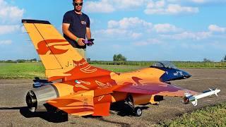 HUGE XXL F-16 RC TURBINE JET FLIGHT DEMONSTRATION