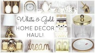 White & Gold Home Decor Haul  HomeGoods, Target, World Market, Kirklands, TJ Maxx & Marshalls