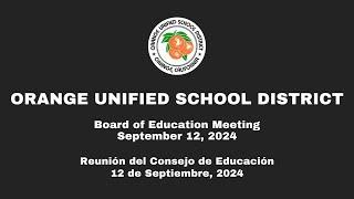 OUSD School Board Meeting - September 12, 2024