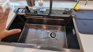 Integrated Kitchen Sink Single Bowl Sink Flying Rain Waterfall Sink Household Sink Review