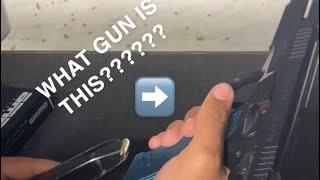 (What gun is this???) shooting four different guns at gun range(first video)