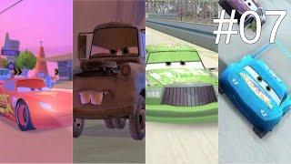 Cars 1 & Cars 2 Gameplay #07 - Lightning McQueen, Mater, Chick Hicks, Strip Weathers Piston Cup