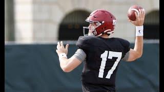 Watch Alabama football practice: Bryce Young, Paul Tyson, Tommy Brockermeyer, and Jalyn Armour Davis