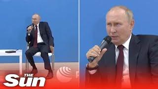 Putin's health called into question as legs twitch uncontrollably at speech