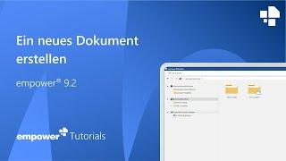 Ein neues Dokument erstellen in empower®