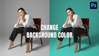 EASIEST WAY TO CHANGE BACKGROUND COLOR IN PHOTOSHOP!