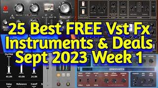 25 Best New FREE VST Plugins, Vst Instruments, Sample Packs & Plugin Deals - SEPTEMBER 2023 Week 1