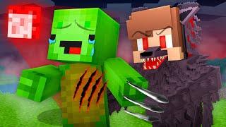 JJ Became Werewolf in Blood Moon and attacked Mikey - Maizen Minecraft Animation