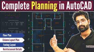 35'x60' Complete House Project in AutoCAD | AutoCAD For Beginners