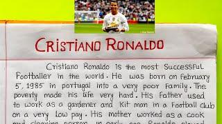 Biography Of Cristiano Ronaldo | Profile/Autobiography/Story Writing on Cristiano Ronaldo