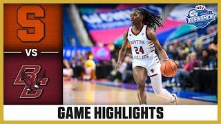 Syracuse vs. Boston College Game Highlights | 2025 Ally ACC Women's Basketball Tournament