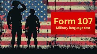 E•C.L t No. 107 _ Inspired English Exam Preparation - Armed Forces Language exam model 107