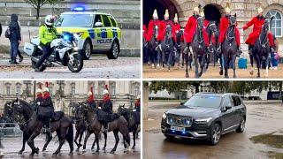 Unexpected surprise VIP Motorcade  Police Urge Public to Stay Clear of Household Cavalry