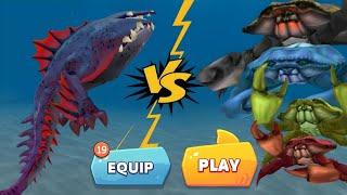 NEW EVIL ABYSSHARK VS ALL GIANT CRAB BOSS - Hungry Shark Evolution