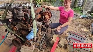 Abandoned Car Restored After 30 Years. Genius Girl Fixes It For Use In Life P.1
