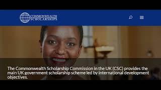 Commonwealth Scholarship Application: Deadline 17 October 2023.