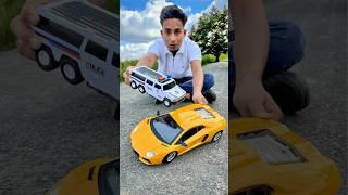 6 wheeler police Car And Rc Lamborghini Unboxing & testing